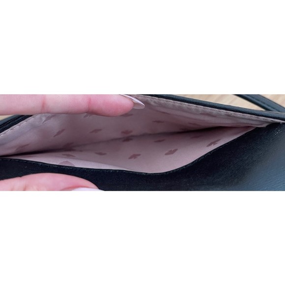 Kate Spade Convertible Flap Crossbody Black Gold Neve Medium Chain Purse Bag - Picture 11 of 11